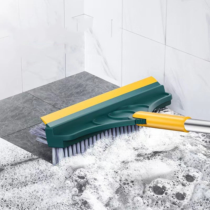 🧼 Cepillo de Limpieza Ajustable con Mango Largo y Cerdas Enfocadas más Limpiador de Vidrio Incorporado
