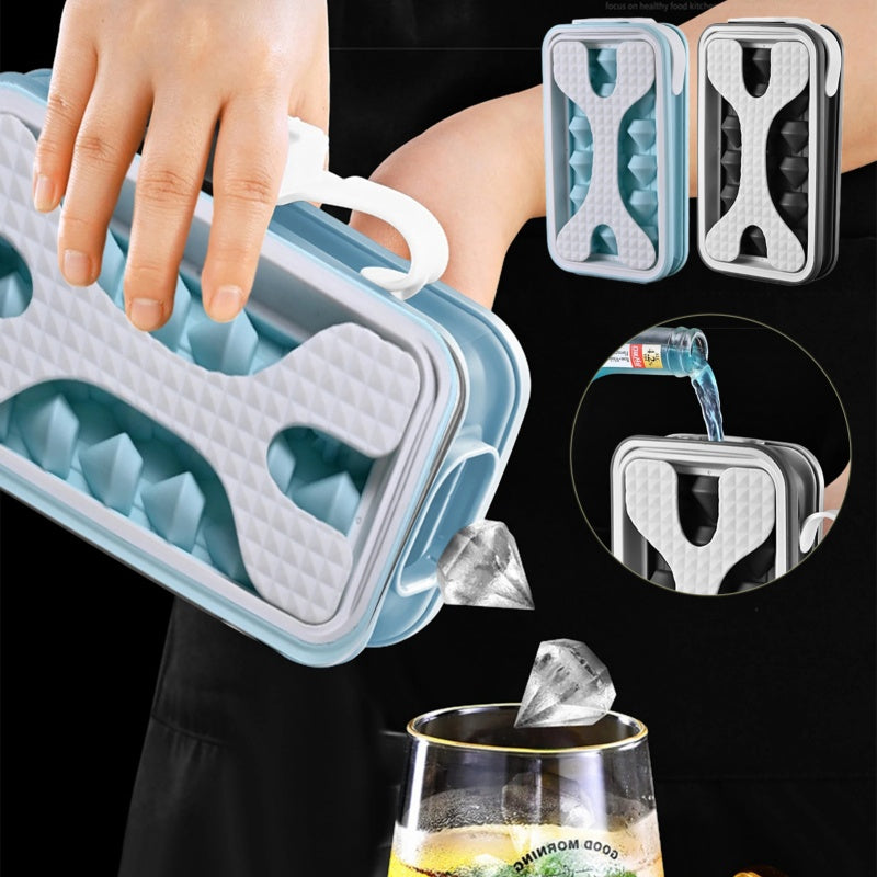 🧊✨ Molde de Cubitos de Hielo 2 en 1 con Botella – Más práctico, más higiénico, más moderno ✨🥤