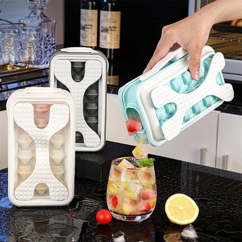 🧊✨ Molde de Cubitos de Hielo 2 en 1 con Botella – Más práctico, más higiénico, más moderno ✨🥤