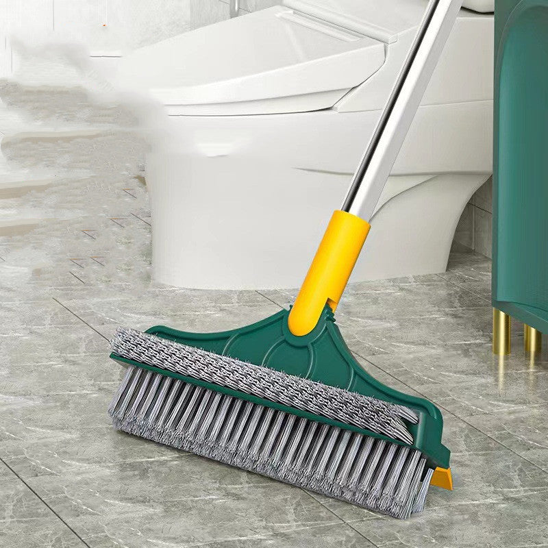 🧼 Cepillo de Limpieza Ajustable con Mango Largo y Cerdas Enfocadas más Limpiador de Vidrio Incorporado