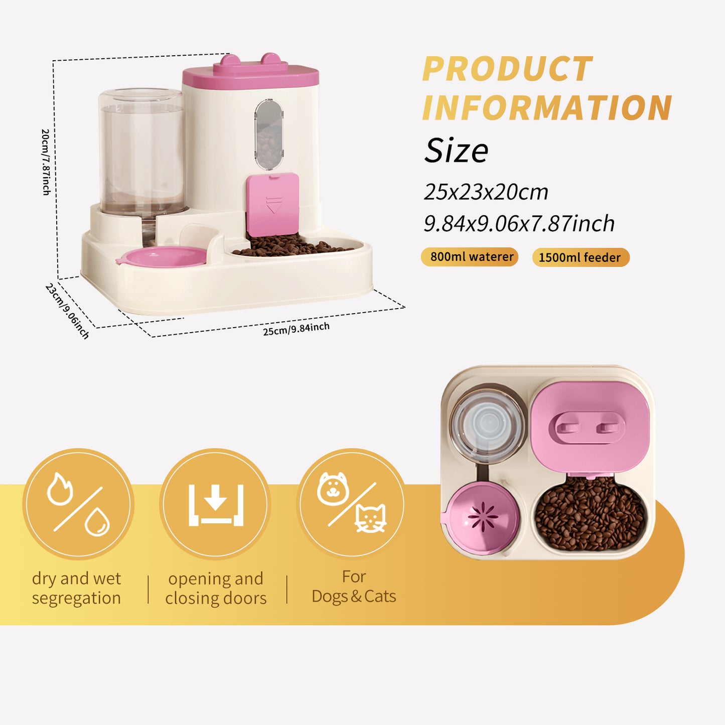 🐾 Dispensador Automático de Agua y Alimento para Mascotas 🐾
